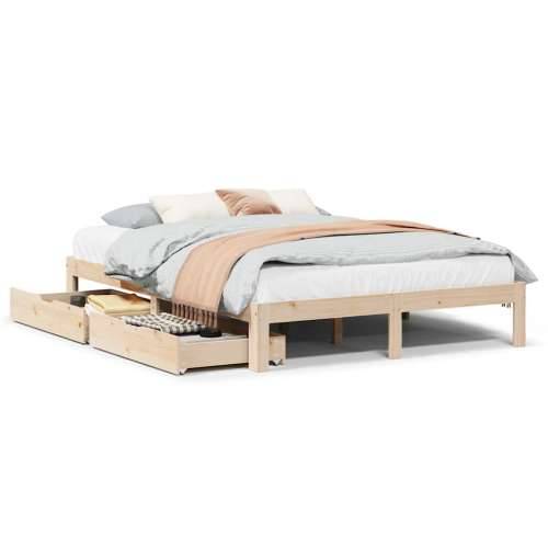 Okvir kreveta s ladicama bez madraca 135x190 cm - Prirodna 135 x 190 cm Cijena
