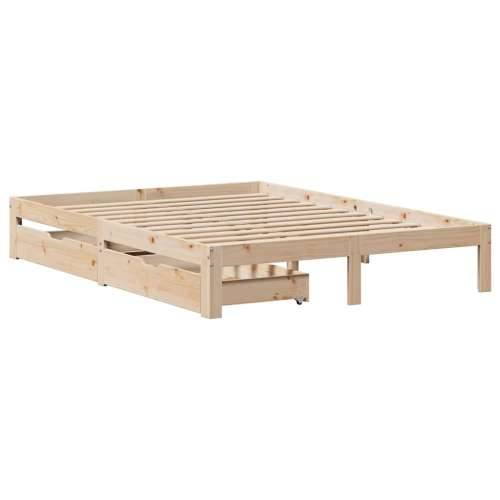 Okvir kreveta s ladicama bez madraca 135x190 cm - Prirodna 135 x 190 cm Cijena