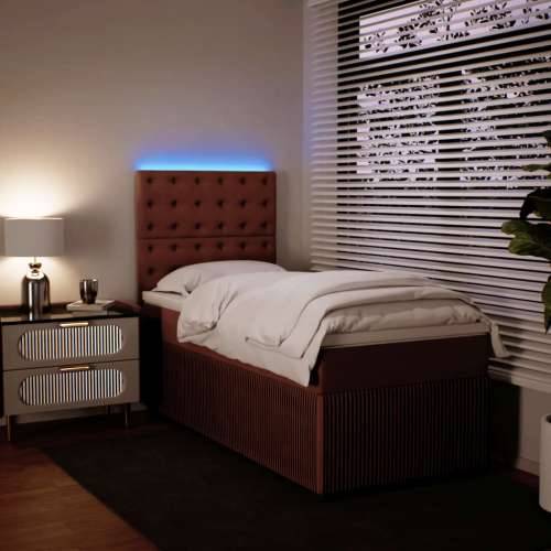Box spring krevet s madracem ružičasti 90x190 cm baršunasti - Ružičasta 90 x 190 cm gumbi Cijena