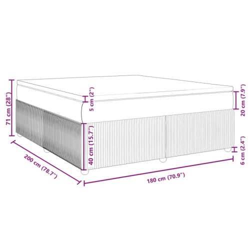 Krevet s oprugama i madracem plavi 180x200 cm od tkanine - Plava 180 x 200 cm Cijena