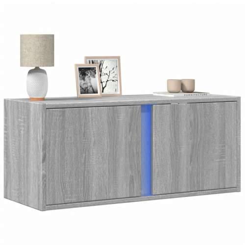 Zidni TV ormarić s LED svjetlima siva boja hrasta 80x31x35 cm - Sivi hrast sonoma 1 80 cm Cijena