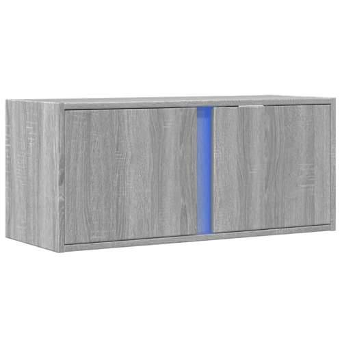 Zidni TV ormarić s LED svjetlima siva boja hrasta 80x31x35 cm - Sivi hrast sonoma 1 80 cm Cijena