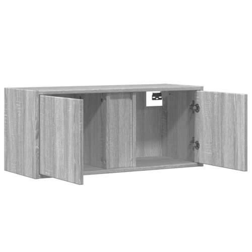 Zidni TV ormarić s LED svjetlima siva boja hrasta 80x31x35 cm - Sivi hrast sonoma 1 80 cm Cijena