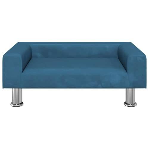 Krevet za pse plavi 70 x 45 x 26,5 cm baršunasti - Plava 70 x 45 x 26.5 cm Cijena