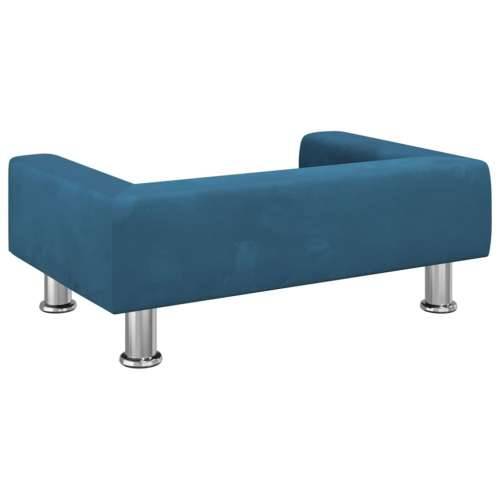 Krevet za pse plavi 70 x 45 x 26,5 cm baršunasti - Plava 70 x 45 x 26.5 cm Cijena