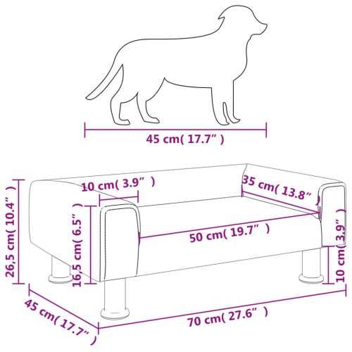 Krevet za pse plavi 70 x 45 x 26,5 cm baršunasti - Plava 70 x 45 x 26.5 cm Cijena
