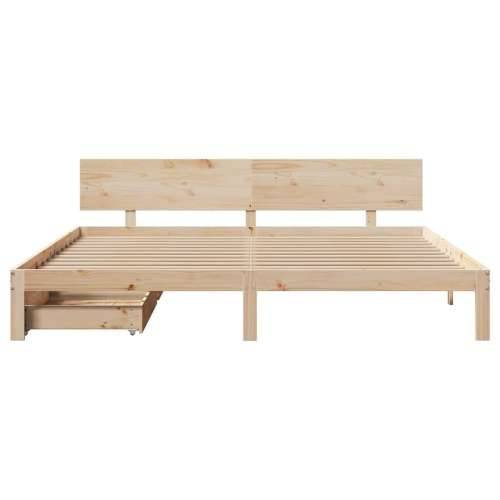 Okvir kreveta s ladicama bez madraca 200x200 cm - Prirodna 200 x 200 cm Cijena