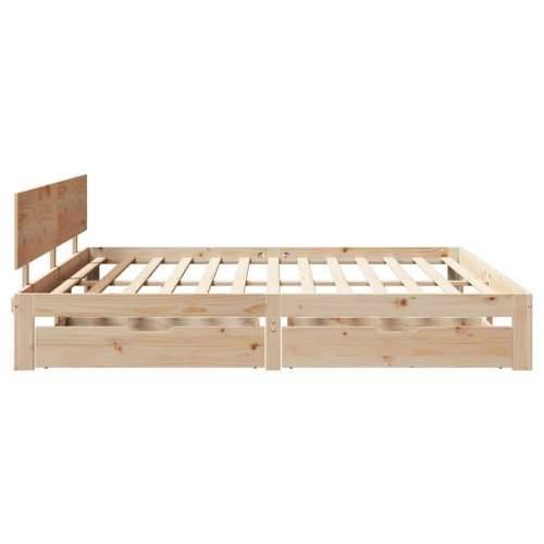 Okvir kreveta s ladicama bez madraca 200x200 cm - Prirodna 200 x 200 cm Cijena