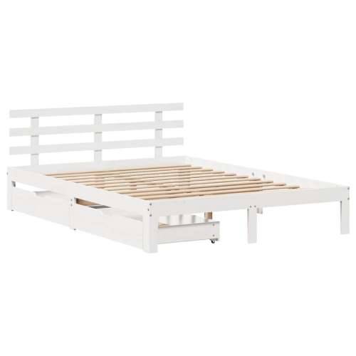 Okvir kreveta s ladicama bez madraca bijeli 120x190 cm - Bijela 120 x 190 cm Cijena