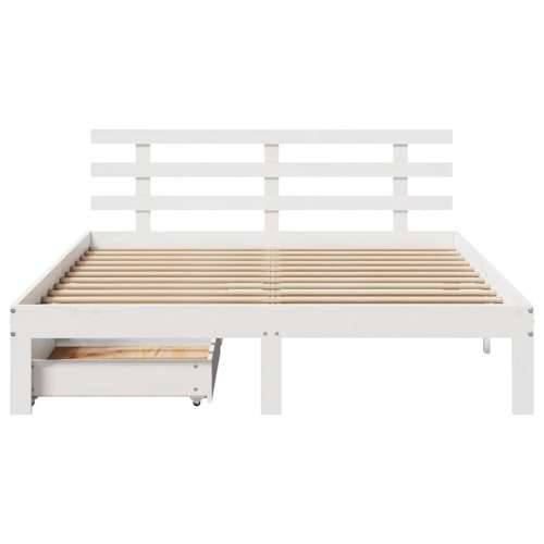 Okvir kreveta s ladicama bez madraca bijeli 120x190 cm - Bijela 120 x 190 cm Cijena
