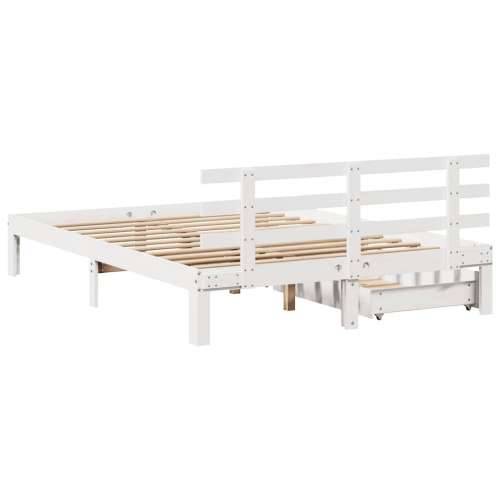 Okvir kreveta s ladicama bez madraca bijeli 120x190 cm - Bijela 120 x 190 cm Cijena