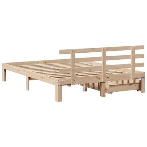 Okvir kreveta s ladicama bez madraca 140x190 cm - Prirodna 140 x 190 cm Cijena