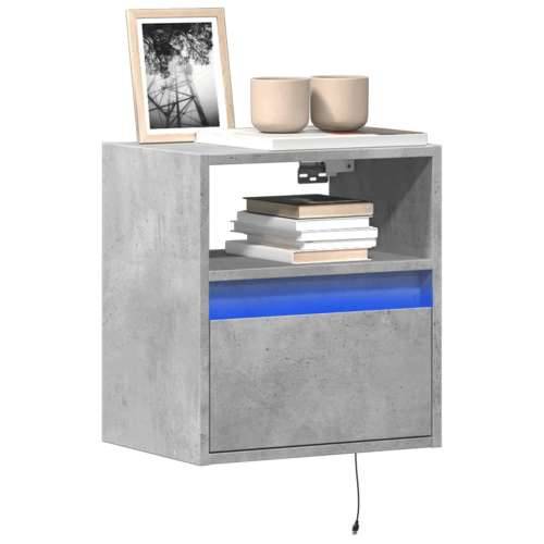 Zidni TV ormarić s LED svjetlima boja betona 41x31x45 cm - Beton siva 1 41 cm Cijena