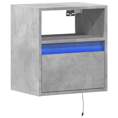Zidni TV ormarić s LED svjetlima boja betona 41x31x45 cm - Beton siva 1 41 cm Cijena