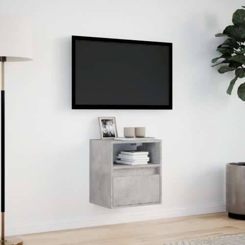 Zidni TV ormarić s LED svjetlima boja betona 41x31x45 cm - Beton siva 1 41 cm Cijena