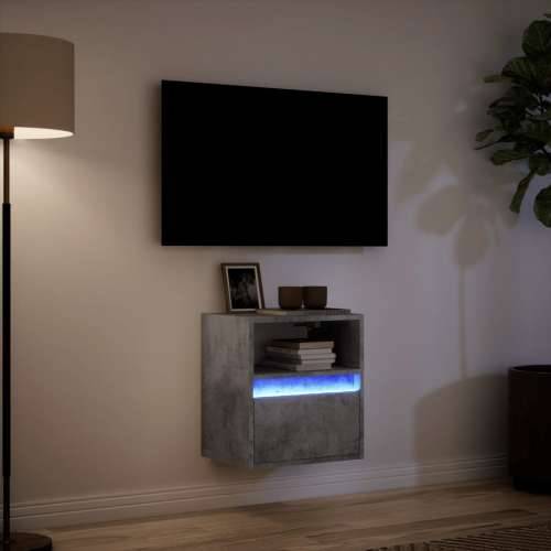 Zidni TV ormarić s LED svjetlima boja betona 41x31x45 cm - Beton siva 1 41 cm Cijena