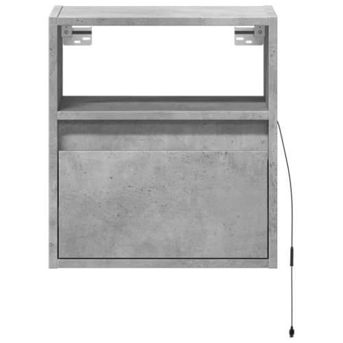 Zidni TV ormarić s LED svjetlima boja betona 41x31x45 cm - Beton siva 1 41 cm Cijena