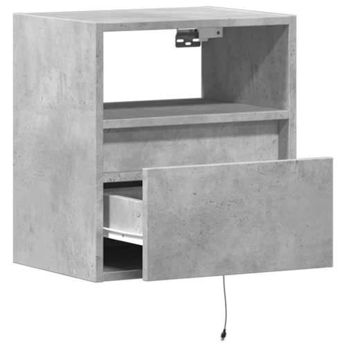 Zidni TV ormarić s LED svjetlima boja betona 41x31x45 cm - Beton siva 1 41 cm Cijena