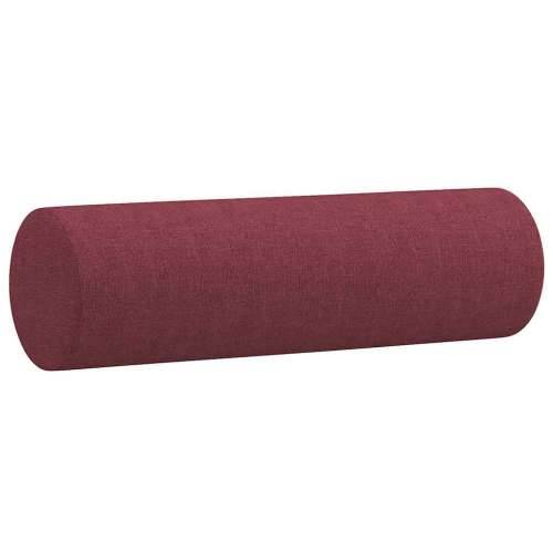 2-dijelni set sofa s jastucima crvena boja vina od tkanine - boja crnog vina s jastučićima Cijena