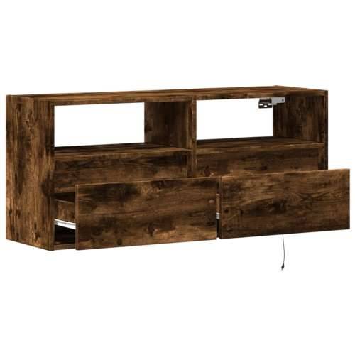 Zidni TV ormarić LED boja dimljenog hrasta 100x31x45 cm - Dimljeni hrast 1 100 cm Cijena