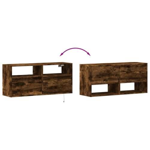 Zidni TV ormarić LED boja dimljenog hrasta 100x31x45 cm - Dimljeni hrast 1 100 cm Cijena