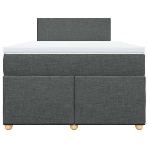 Krevet box spring s madracem tamnosivi 120 x 190 cm tkanina - Tamno siva 120 x 190 cm Gladak dizajn Cijena
