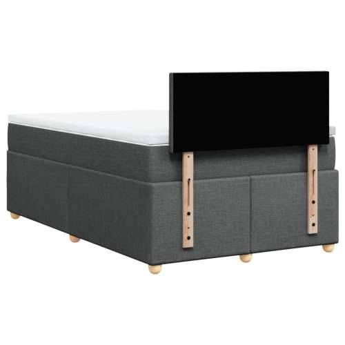 Krevet box spring s madracem tamnosivi 120 x 190 cm tkanina - Tamno siva 120 x 190 cm Gladak dizajn Cijena