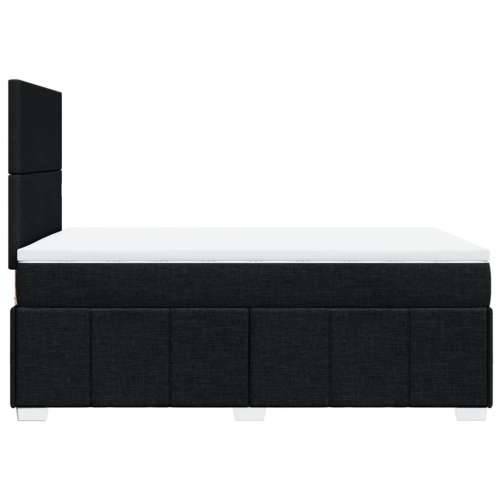 Krevet s oprugama i madracem crni 120 x 200cm od tkanine Crna 120 x 200 cm Gladak dizajn Cijena