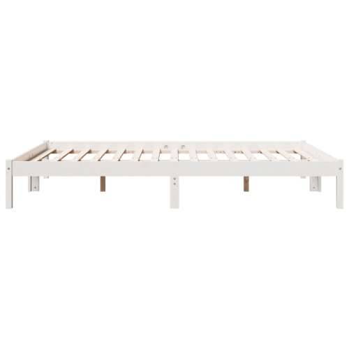 Dugi okvir kreveta bez madraca bijeli 160 x 220 cm od borovine - Bijela 160 x 220 cm Cijena