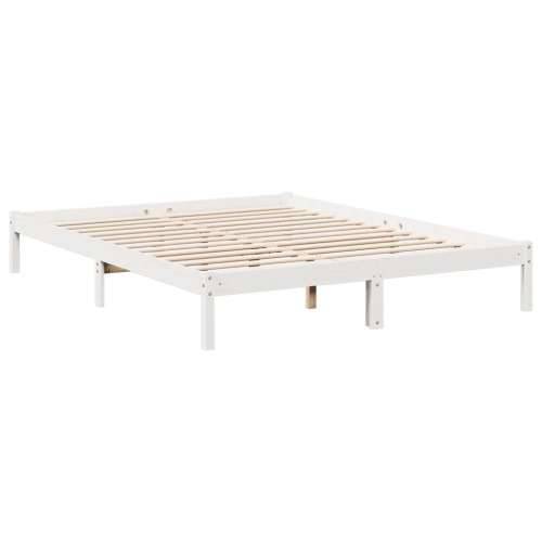 Dugi okvir kreveta bez madraca bijeli 160 x 220 cm od borovine - Bijela 160 x 220 cm Cijena