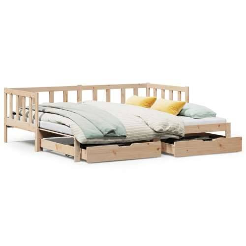 Dnevni krevet na razvlačenje s ladicama bez madraca 90 x 190 cm - natrual 90 x 190 cm Cijena