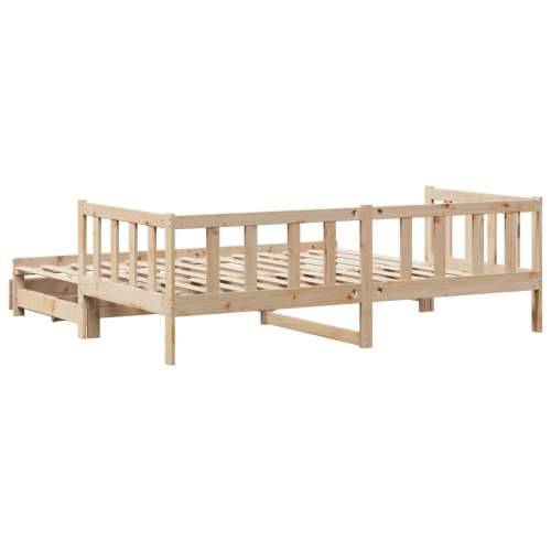 Dnevni krevet na razvlačenje s ladicama bez madraca 90 x 190 cm - natrual 90 x 190 cm Cijena