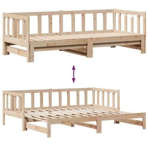 Dnevni krevet na razvlačenje s ladicama bez madraca 90 x 190 cm - natrual 90 x 190 cm Cijena