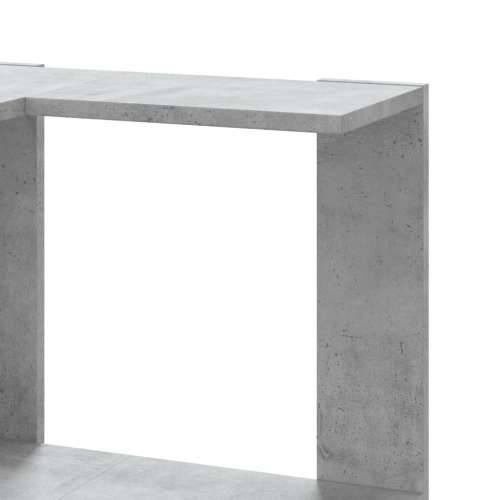 Kutni regal za knjige 5 razine boja betona 50x50x179 cm drveni - Beton siva 1 Cijena
