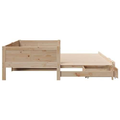 Dnevni krevet na razvlačenje s ladicama bez madraca 80x200 cm - Prirodna 80 x 200 cm Cijena