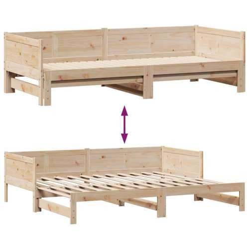 Dnevni krevet na razvlačenje s ladicama bez madraca 80x200 cm - Prirodna 80 x 200 cm Cijena