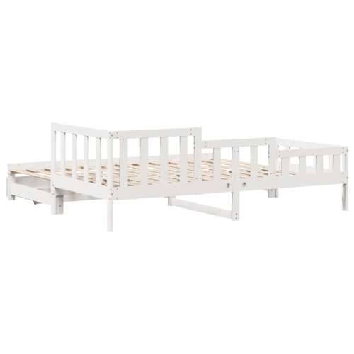 Dnevni krevet na razvlačenje s ladicama bez madraca 80x200 cm - Bijela 80 x 200 cm Cijena