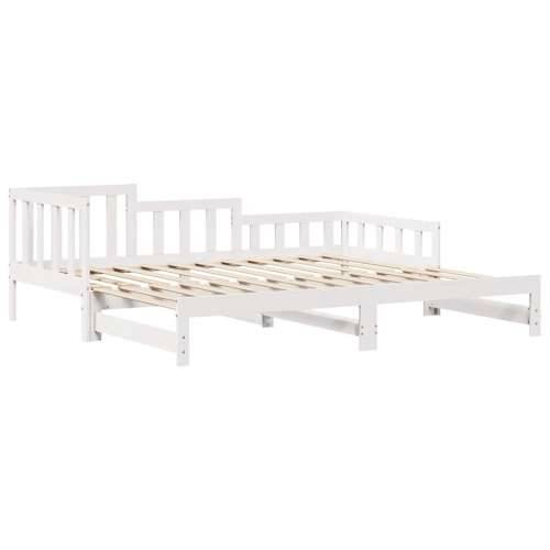 Dnevni krevet na razvlačenje s ladicama bez madraca 90x200 cm - Bijela 90 x 200 cm Cijena