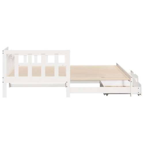Dnevni krevet na razvlačenje s ladicama bez madraca 90x200 cm - Bijela 90 x 200 cm Cijena