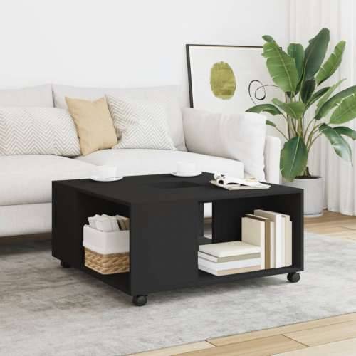 Stolić za kavu crni 80 x 80 x 40 cm od konstruiranog drva - Crna 1 Cijena