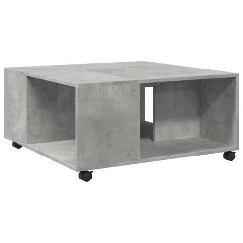 Stolić za kavu siva boja betona 80x80x40 cm konstruirano drvo - Beton siva 1 Cijena