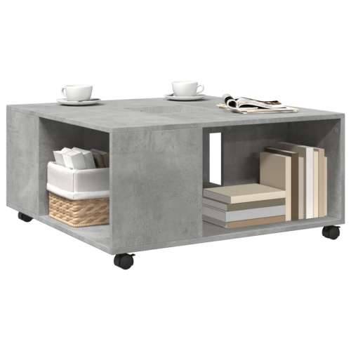 Stolić za kavu siva boja betona 80x80x40 cm konstruirano drvo - Beton siva 1 Cijena