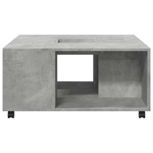 Stolić za kavu siva boja betona 80x80x40 cm konstruirano drvo - Beton siva 1 Cijena