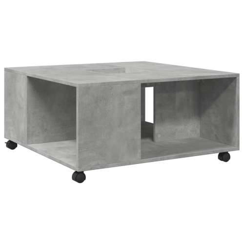 Stolić za kavu siva boja betona 80x80x40 cm konstruirano drvo - Beton siva 1 Cijena