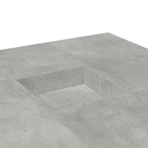 Stolić za kavu siva boja betona 80x80x40 cm konstruirano drvo - Beton siva 1 Cijena