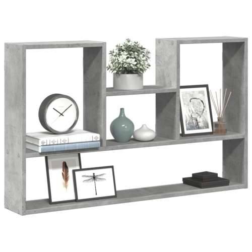 Zidna polica siva boja betona 99x15x60 cm konstruirano drvo - Beton siva 1 Cijena