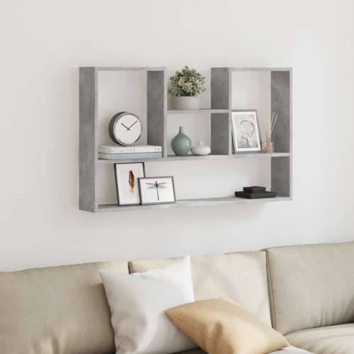 Zidna polica siva boja betona 99x15x60 cm konstruirano drvo - Beton siva 1 Cijena