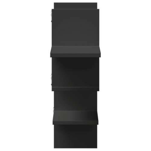 Zidna polica crna 124,5x18x60,5 cm od konstruiranog drva - Crna 1 Cijena