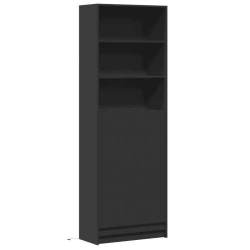 Visoka komoda LED crna 69x32,5x200 cm konstruirano drvo Crna 1 69 cm Cijena