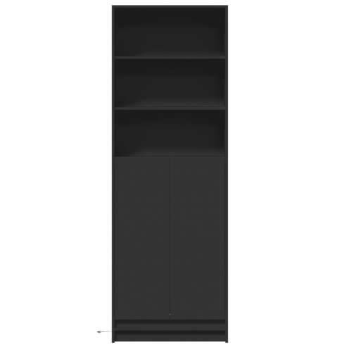 Visoka komoda LED crna 69x32,5x200 cm konstruirano drvo Crna 1 69 cm Cijena